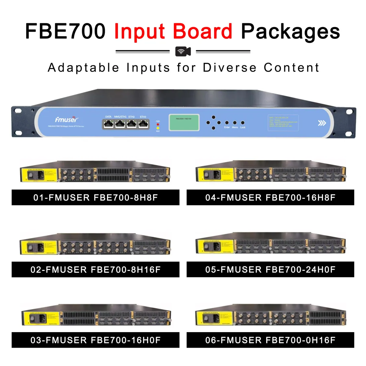 Diverse input board options