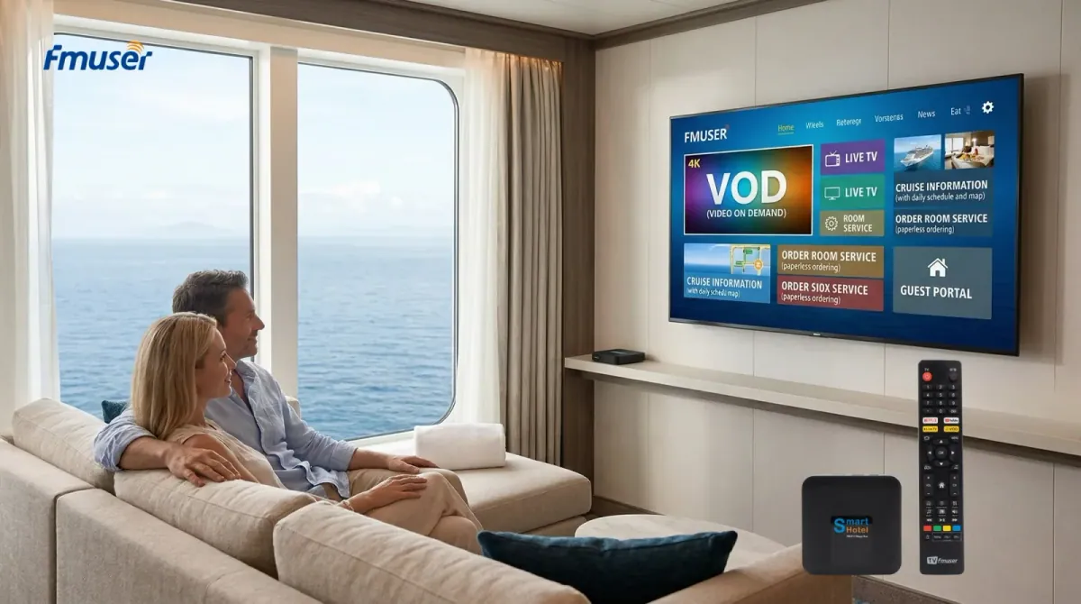 Vantis cruise cabin IPTV interface on board