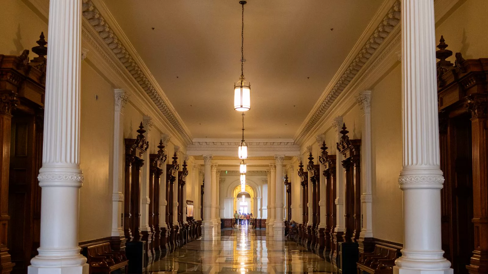 Vantis IPTV information displays in a government building